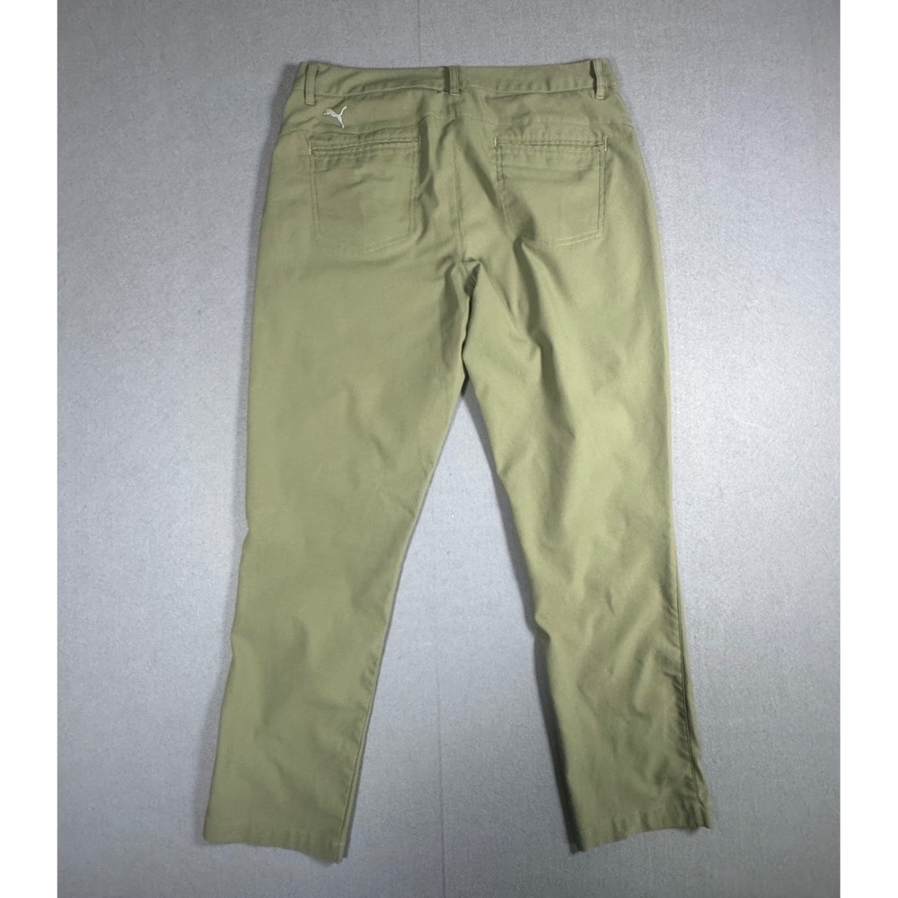 Puma Jackpot Golf Pants Mens 32x29.5 Olive Green Performance Stretch Five Pocket - Picture 4 of 6